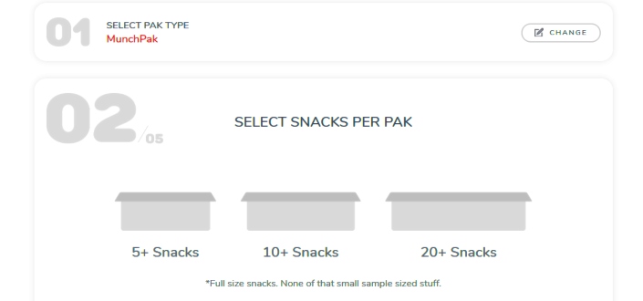 Munchpack - Customize your plan