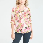 wantable review - Kut From The Kloth Jasmine Floral Blouse in Terni White