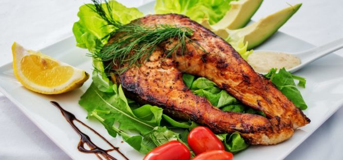 A salmon meal